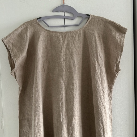 Handmade 100% linen slip on tunic dress - Picture 5 of 14
